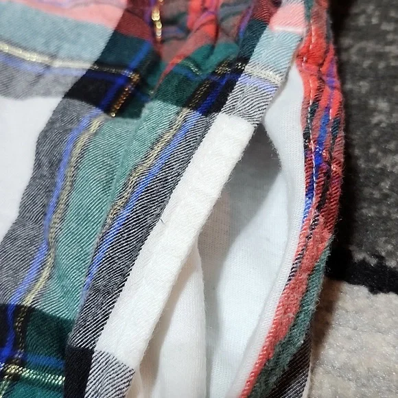 VICTORIA SECRET 2018 STRIPED GOLD SHINE PLAID LOUNGE SLEEPWEAR PANTS - Picture 4 of 10